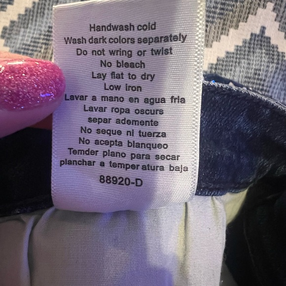 Judy Blue Dark Blue Flare Jeans with Rhinestone Accents - Picture 11 of 14